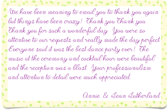 Annie & Sean Note